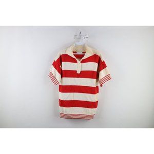 Vintage Red and Cream Striped Sweater